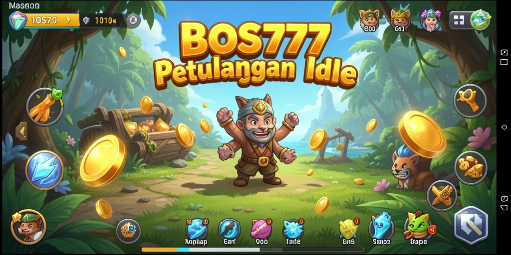 Tampilan gameplay <strong>BOS777</strong> yang mengasyikkan dengan karakter yang bekerja otomatis.