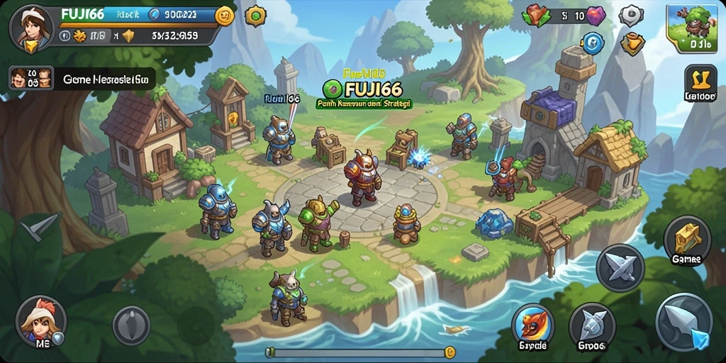 Tampilan gameplay menarik dari FUJI66 yang menunjukkan kemajuan Idle.