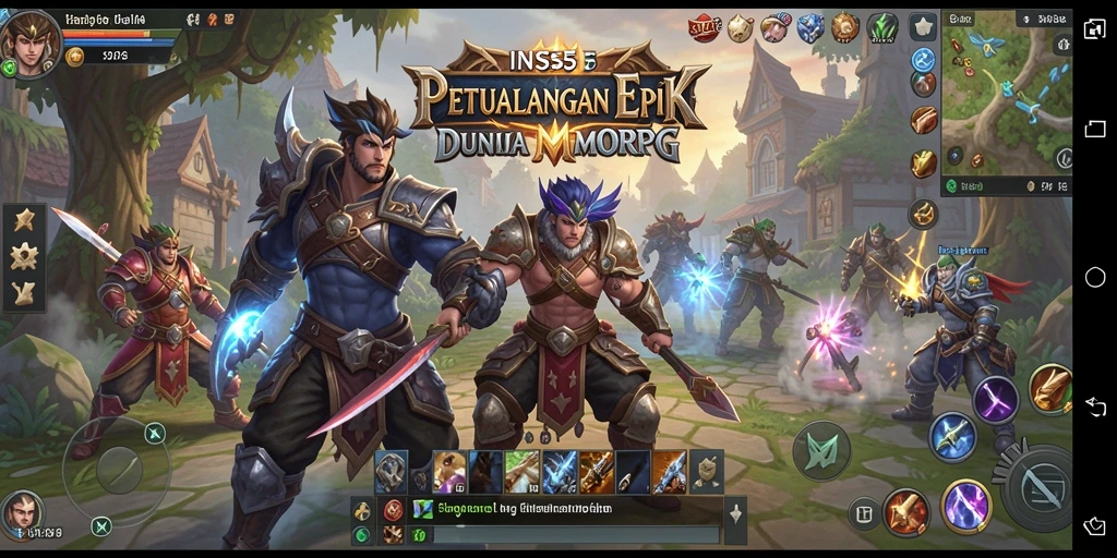 Tampilan gameplay <strong>INS55</strong> yang menampilkan pertarungan epik di dunia MMORPG.