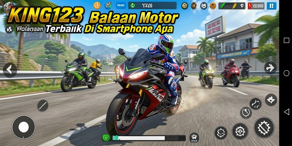 Screenshot KING123 menampilkan balapan motor yang mendebarkan di trek yang menantang.