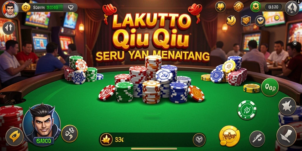 Screenshot gameplay seru dalam permainan QiuQiu LAKUTOTO.