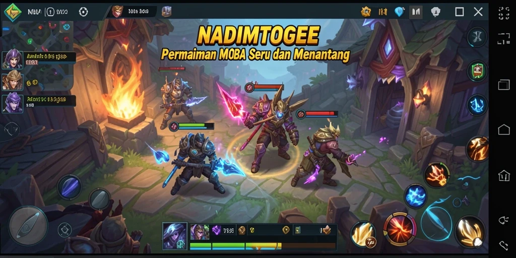 Tangkapan layar gameplay NADIMTOGEL yang menampilkan aksi seru dan strategi tim.