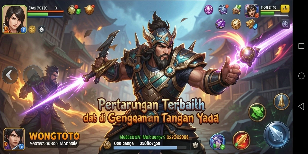 Screenshot gameplay menunjukkan aksi pertarungan yang mendebarkan di WONGTOTO.