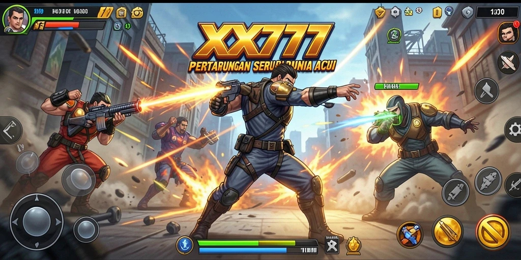 Screenshot XXX777 menampilkan pertarungan seru dengan efek visual yang menakjubkan.